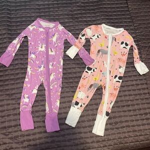 Little Sleepies Convertible Footed Rompers